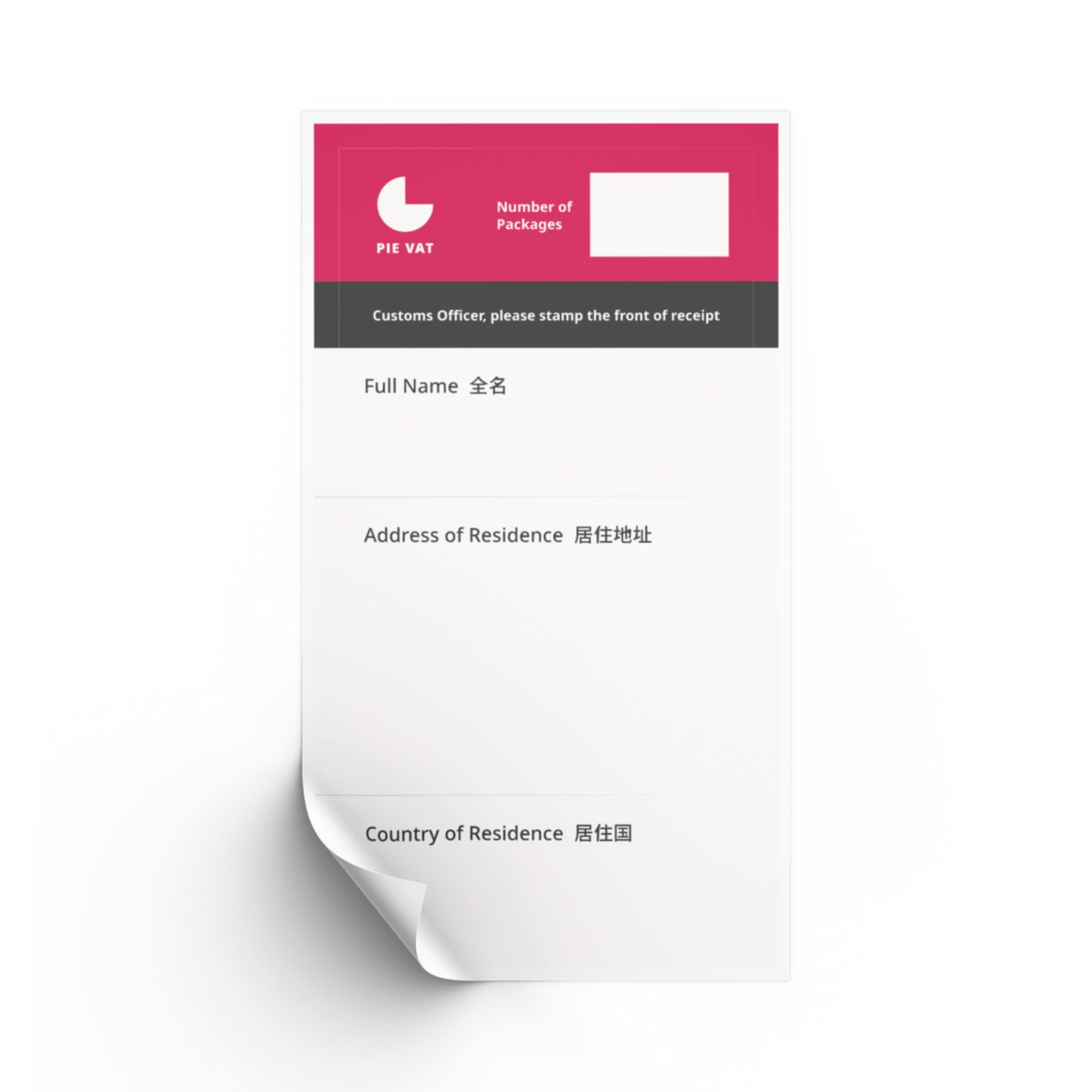 Customs Stickers 50 pcs.